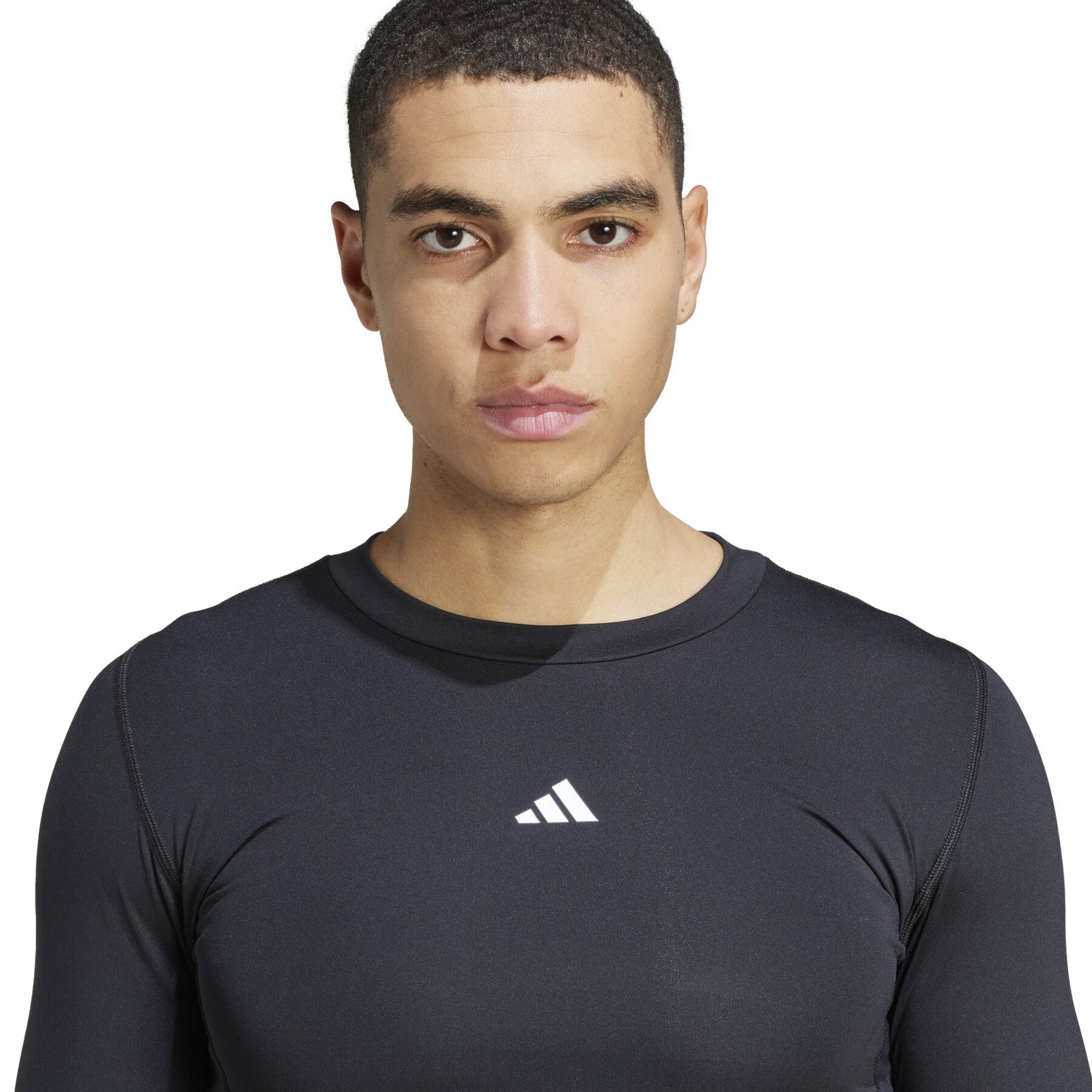 adidas Men's Techfit Long Sleeve Compression Top (Black) | SoccerWearhouse