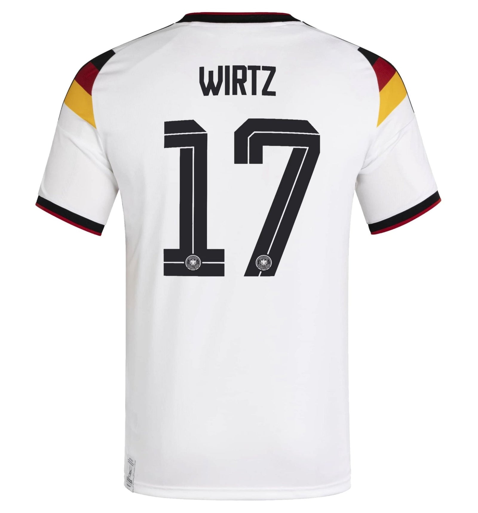 adidas Men's Wirtz Germany Home World Cup Jersey 2026 (White/Black) | SoccerWearhouse