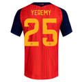 adidas Men's Yeremy Spain Authentic World Cup Home Jersey 2026 (Vivid Red)