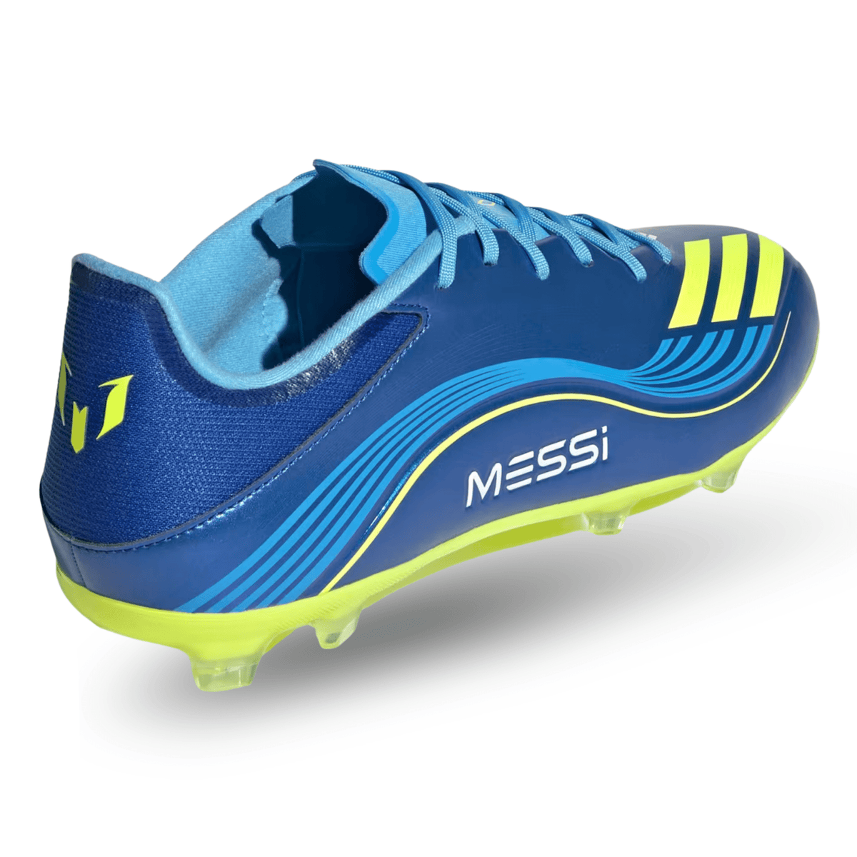 adidas Messi F50 League Firm Ground/Multi Ground Soccer Cleats (Royal Blue/Solar Yellow) | SoccerWearhouse