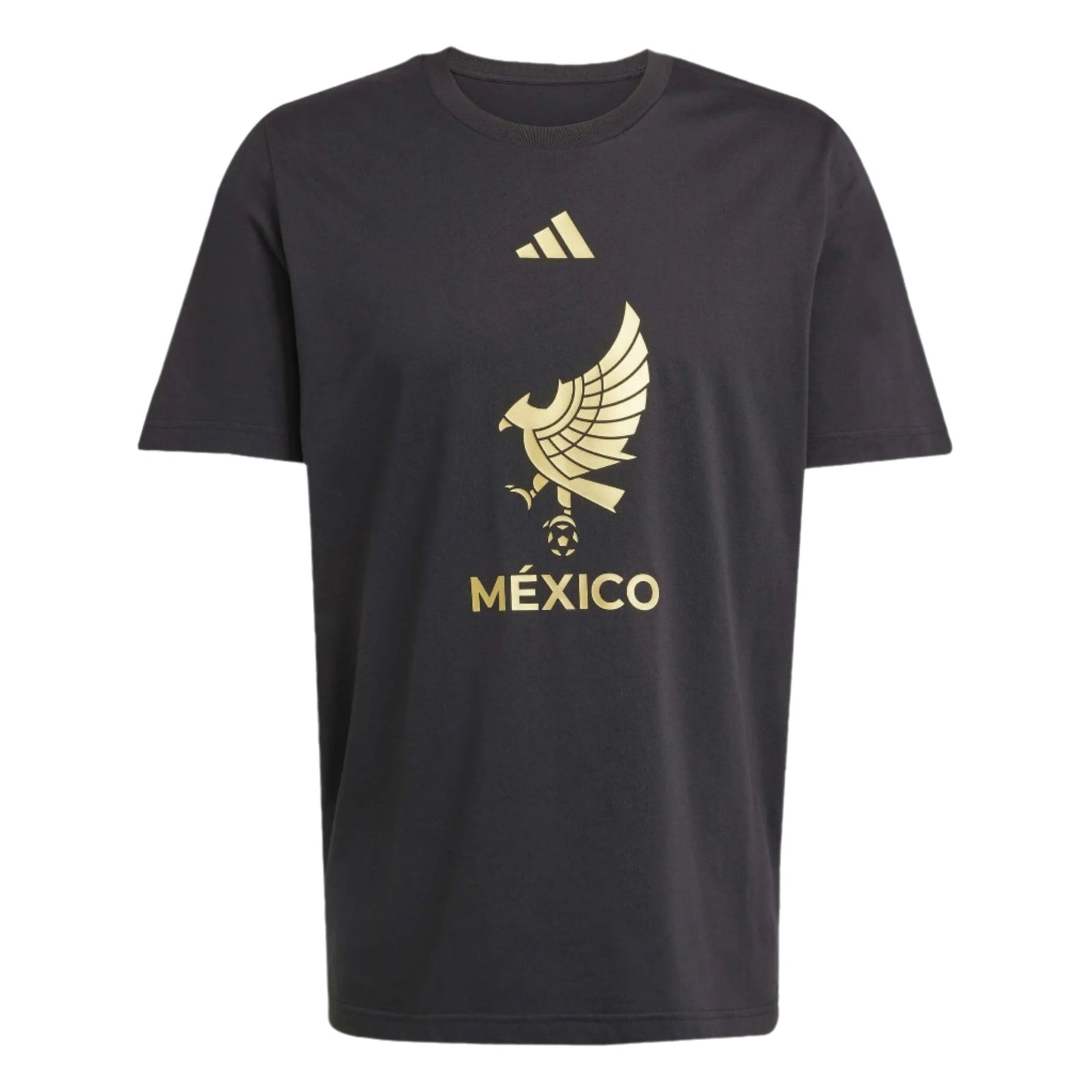 adidas Mexico 2025 DNA T-Shirt (Black/Gold) | SoccerWearhouse