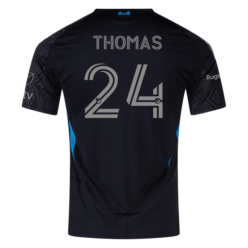 adidas Mikah Thomas Charlotte FC Authentic Away Jersey 25/26 (Black) | SoccerWearhouse