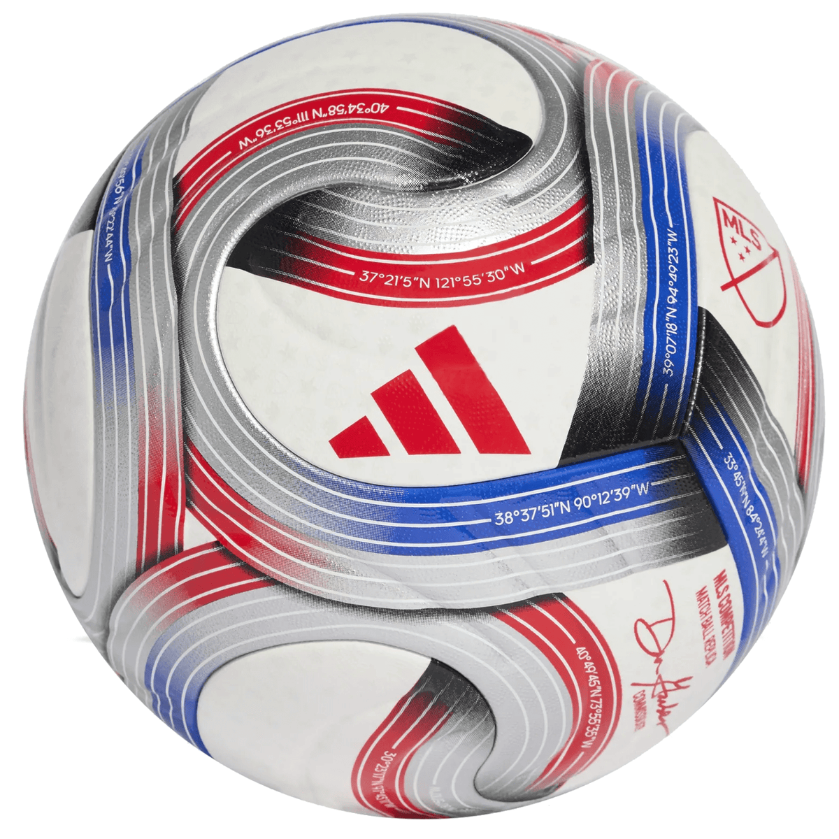adidas MLS 2026 Competition Ball (White/Blue/Red) | SoccerWearhouse