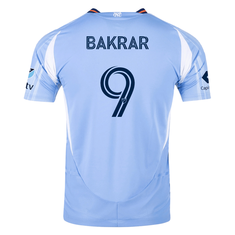 adidas Mounsef Bakrar New York City FC Authentic Home Jersey 25/26 w/ MLS Patches (Bahia Light Blue) | SoccerWearhouse