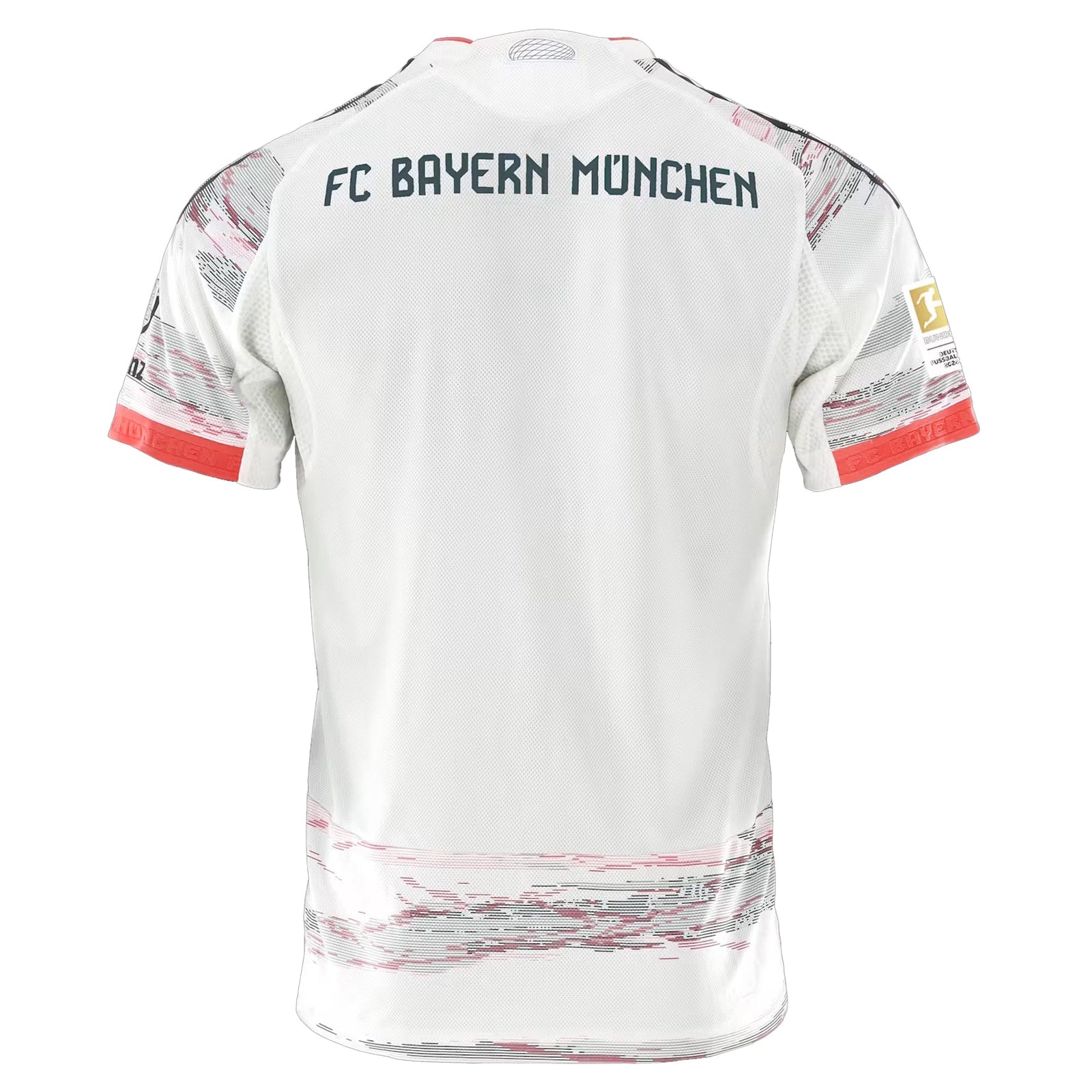 adidas Muller Special Authentic Away Jersey 25/26 w/ Sponsor + Meister Bundesliga Patch (White/Red) | SoccerWearhouse
