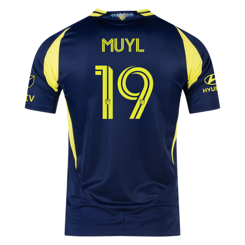 adidas Nashville Authentic Alex Muyl Away Jersey w/ MLS + Apple TV 25/26 (Tena Blue) | SoccerWearhouse