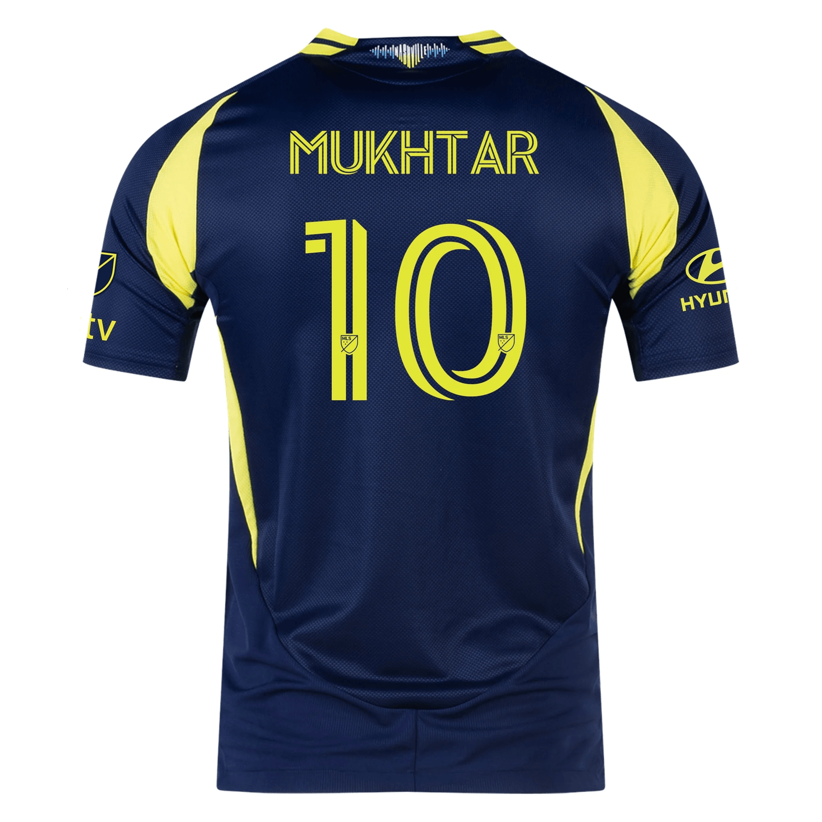 adidas Nashville Authentic Hany Mukhtar Away Jersey w/ MLS + Apple TV 25/26 (Tena Blue) | SoccerWearhouse
