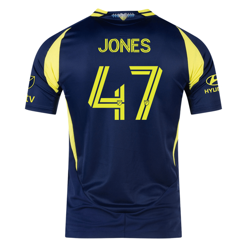 adidas Nashville Authentic Isaiah Jones Away Jersey w/ MLS + Apple TV 25/26 (Tena Blue) | SoccerWearhouse