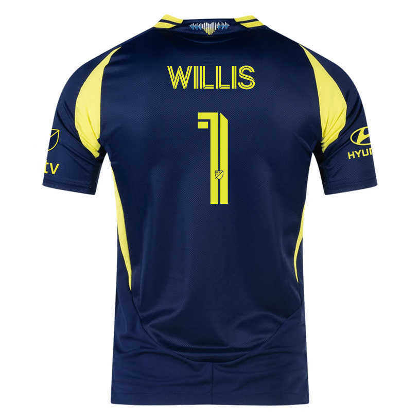 adidas Nashville Authentic Joe Willis Away Jersey w/ MLS + Apple TV 25/26 (Tena Blue) | SoccerWearhouse
