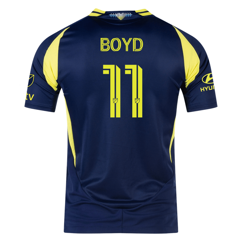 adidas Nashville Authentic Tyler Boyd Away Jersey w/ MLS + Apple TV 25/26 (Tena Blue) | SoccerWearhouse