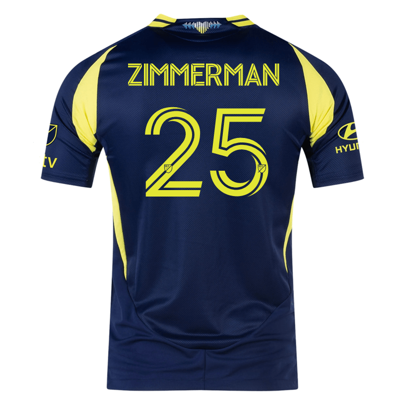 adidas Nashville Authentic Walker Zimmerman Away Jersey w/ MLS + Apple TV 25/26 (Tena Blue) | SoccerWearhouse