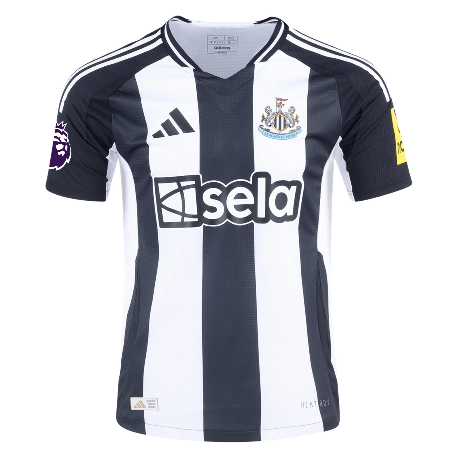 Adidas Newcastle United Authentic Alexander Isak Home Jersey w/ EPL Patch 24/25 (Black/White) | SoccerWearhouse