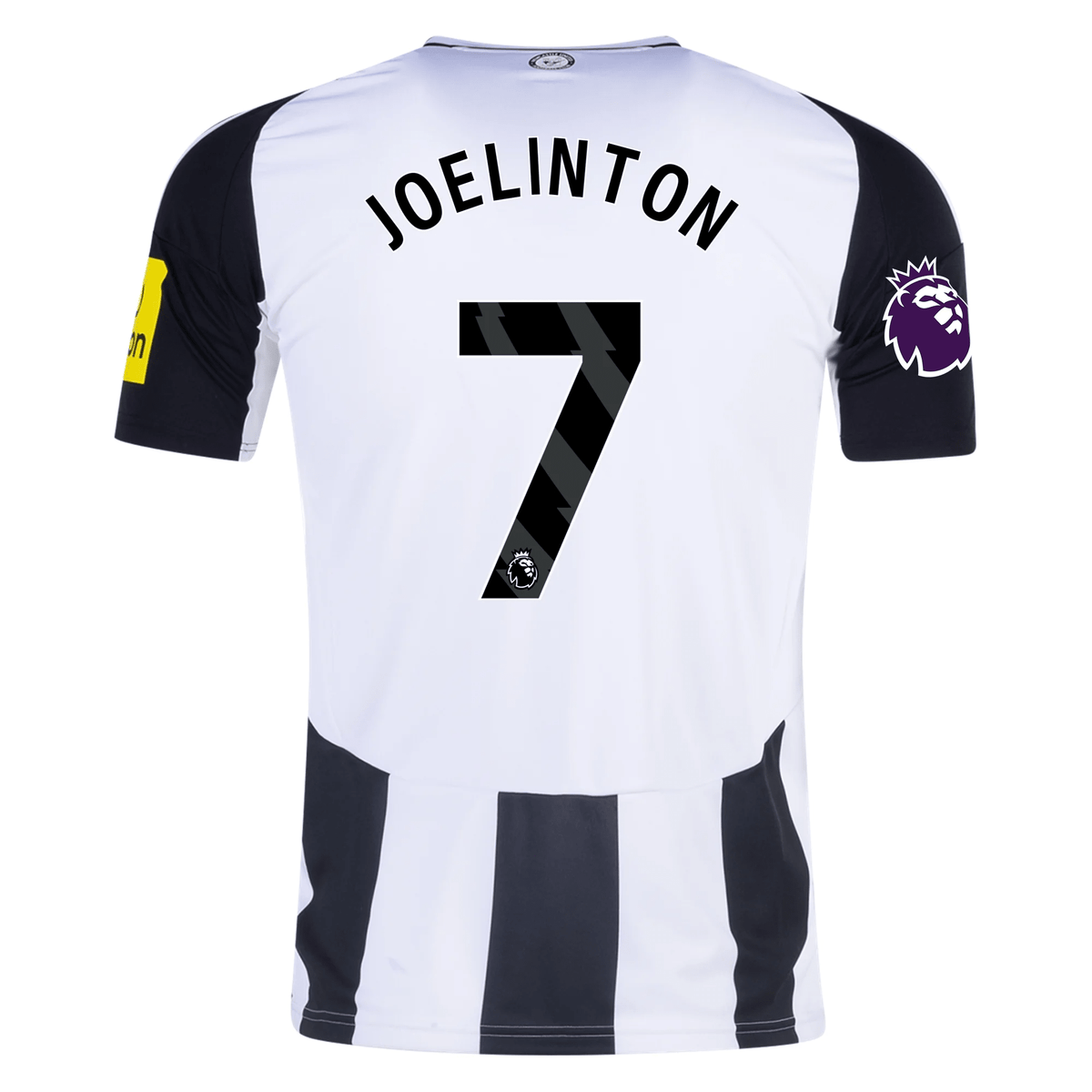 adidas Newcastle United Joelinton Home Jersey w/ EPL Patch 24/25 (Black/White) | SoccerWearhouse
