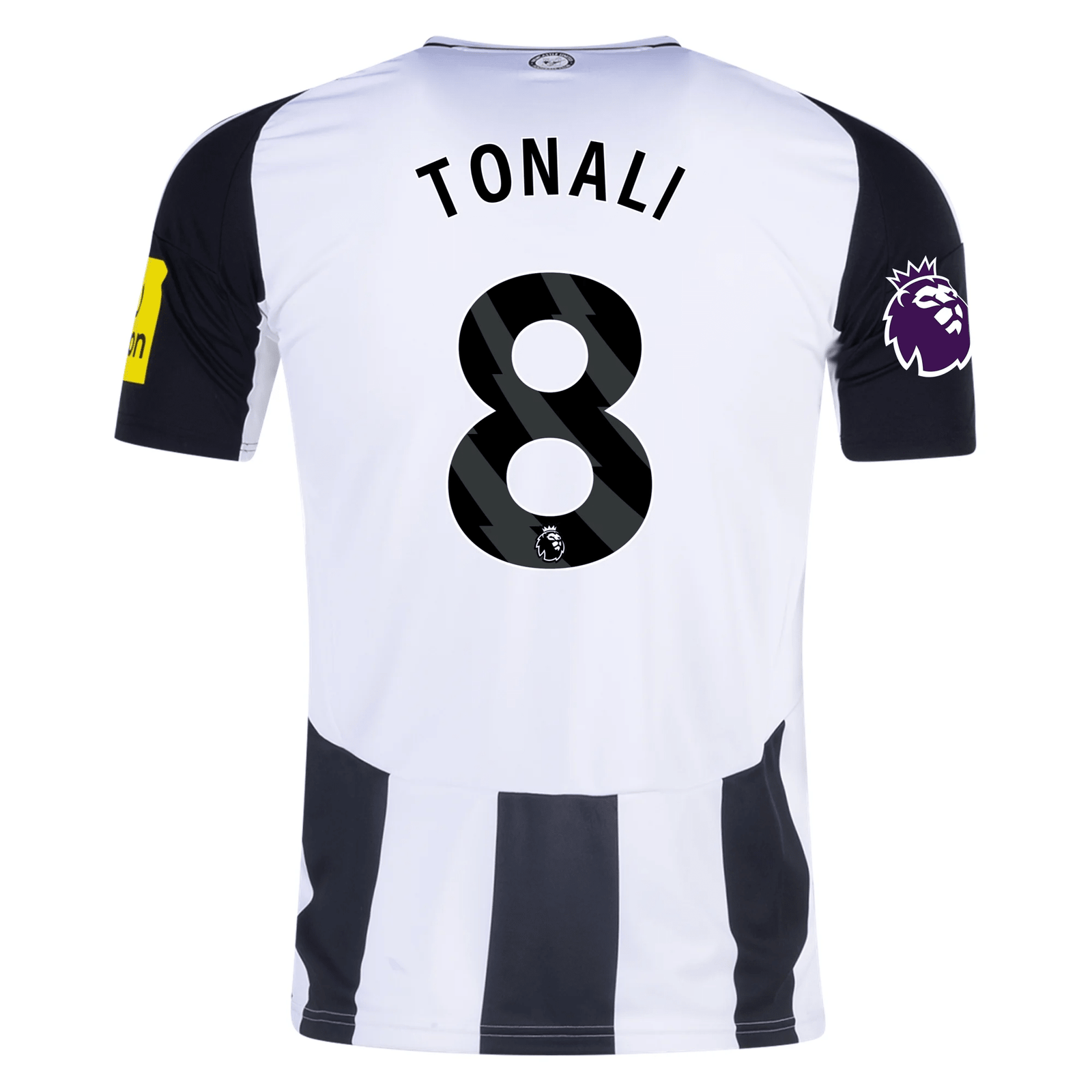 adidas Newcastle United Sandro Tonali Home Jersey w/ EPL Patch 24/25 (Black/White) | SoccerWearhouse