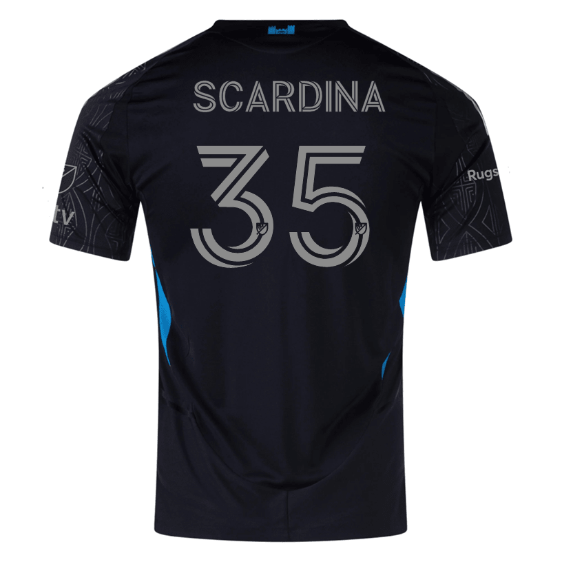 adidas Nick Scardina Charlotte FC Authentic Away Jersey 25/26 (Black) | SoccerWearhouse
