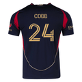 adidas Noah Cobb Atlanta United Authentic Home Jersey w/ MLS Patches 25/26 (Red/Black)