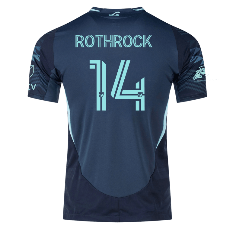 adidas Paul Rothrock Seattle Sounders Authentic Away Jersey 25/26 w/ MLS Patches &amp; Sponsor (Aura Ink) | SoccerWearhouse