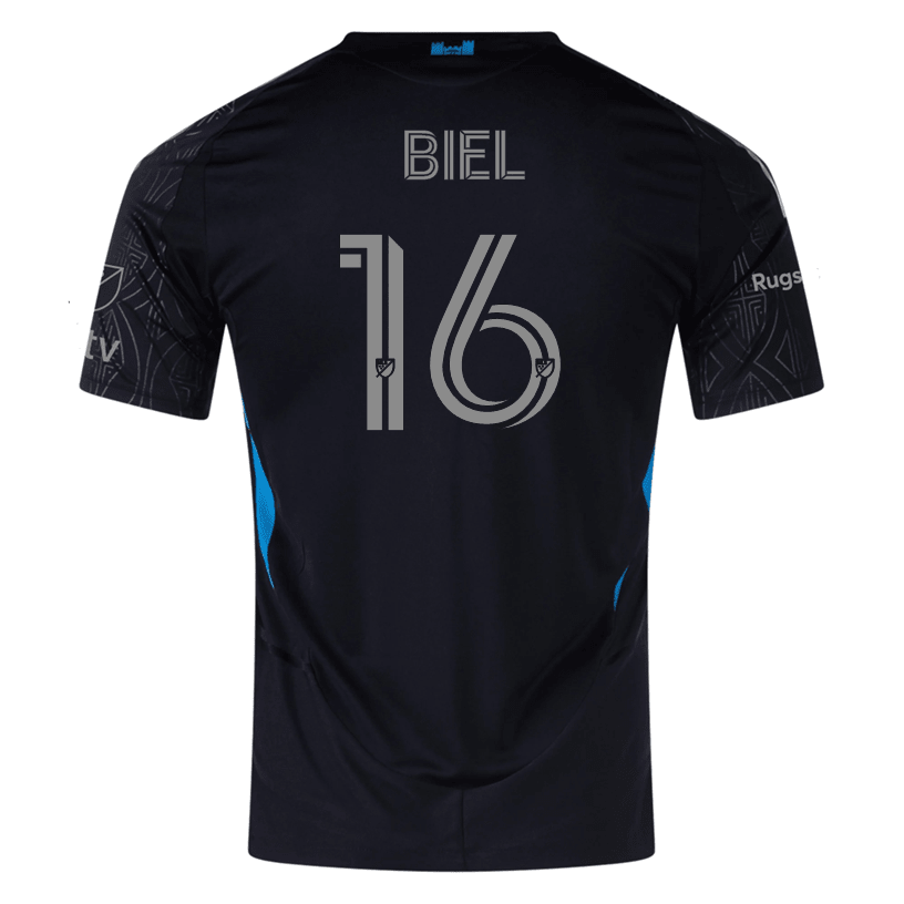 adidas Pep Biel Charlotte FC Authentic Away Jersey 25/26 (Black) | SoccerWearhouse