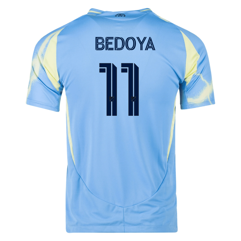 adidas Philadelphia Union Alejandro Bedoya Authentic Away Jersey 25/26 (Blue/Yellow) | SoccerWearhouse