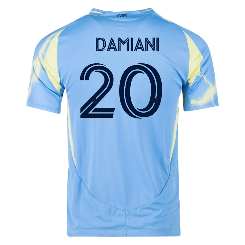 adidas Philadelphia Union Bruno Damiani Authentic Away Jersey 25/26 (Blue/Yellow) | SoccerWearhouse