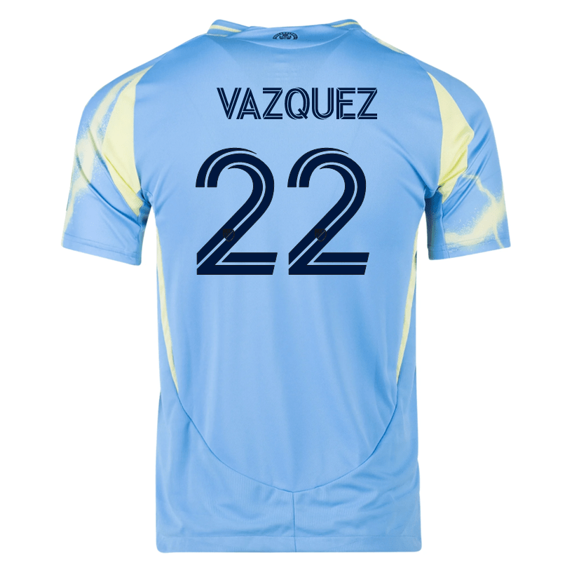 adidas Philadelphia Union David Vazquez Authentic Away Jersey 25/26 (Blue/Yellow) | SoccerWearhouse