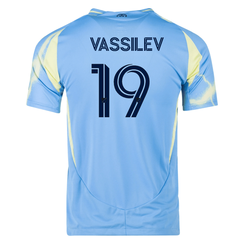 adidas Philadelphia Union Indiana Vassilev Authentic Away Jersey 25/26 (Blue/Yellow) | SoccerWearhouse