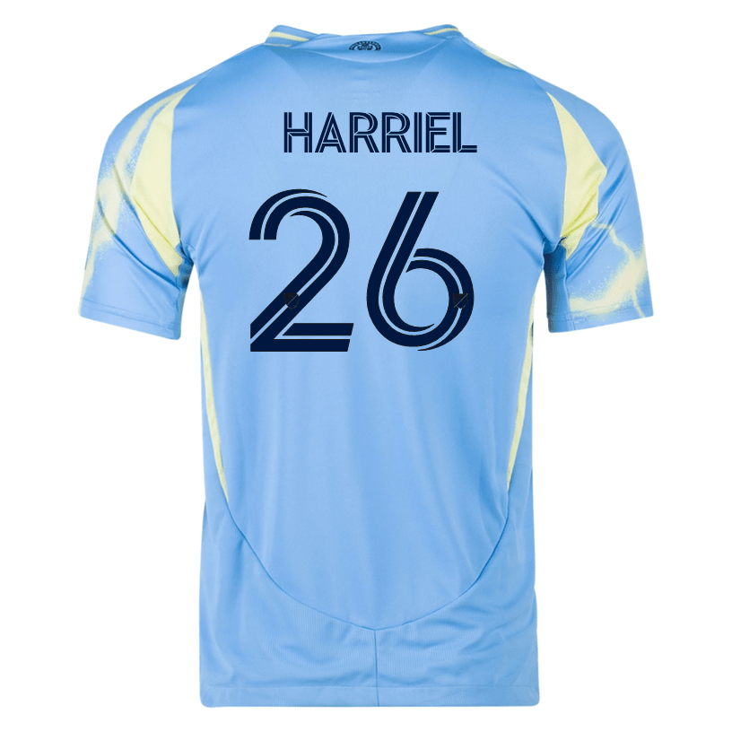 adidas Philadelphia Union Nathan Harriel Authentic Away Jersey 25/26 (Blue/Yellow) | SoccerWearhouse
