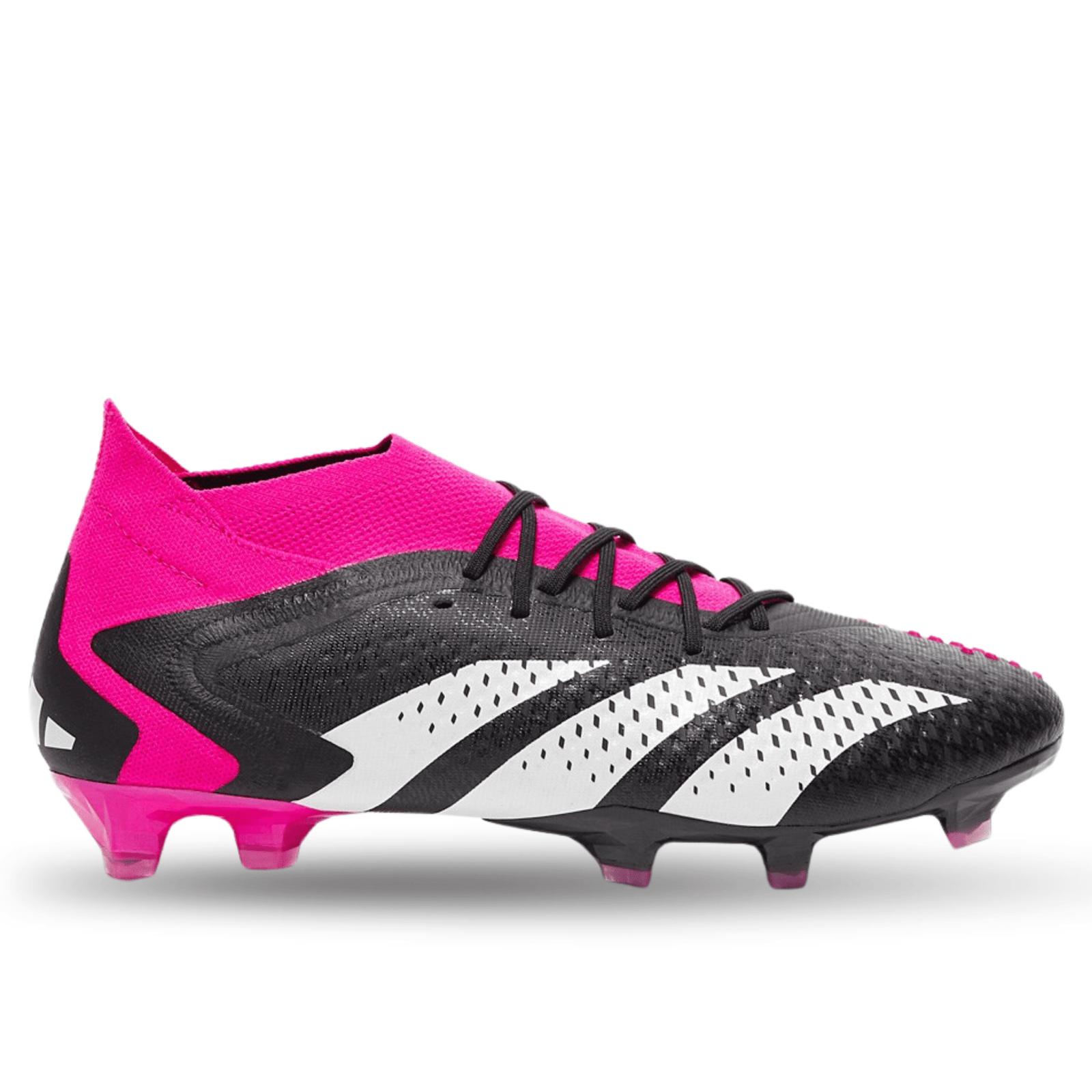 adidas Predator Accuracy.1 Firm Ground Soccer Cleats (Core Black/Team Shock Pink) | SoccerWearhouse
