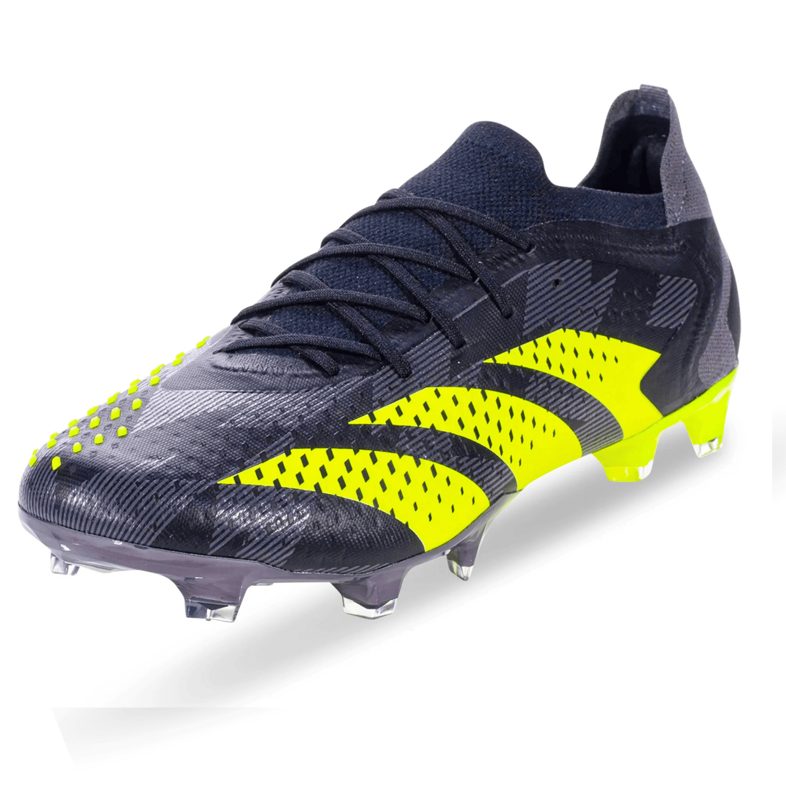 adidas Predator Accuracy.1 Low INJ Firm Ground Soccer Cleats (Core Black/Team Solar Yellow 2) | SoccerWearhouse