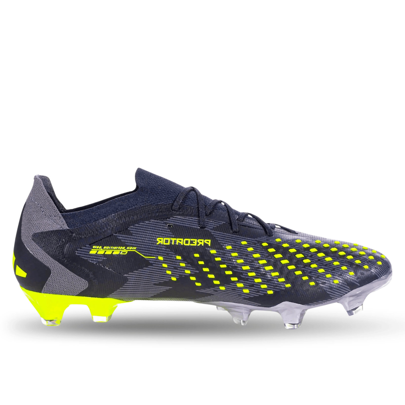 adidas Predator Accuracy.1 Low INJ Firm Ground Soccer Cleats (Core Black/Team Solar Yellow 2) | SoccerWearhouse