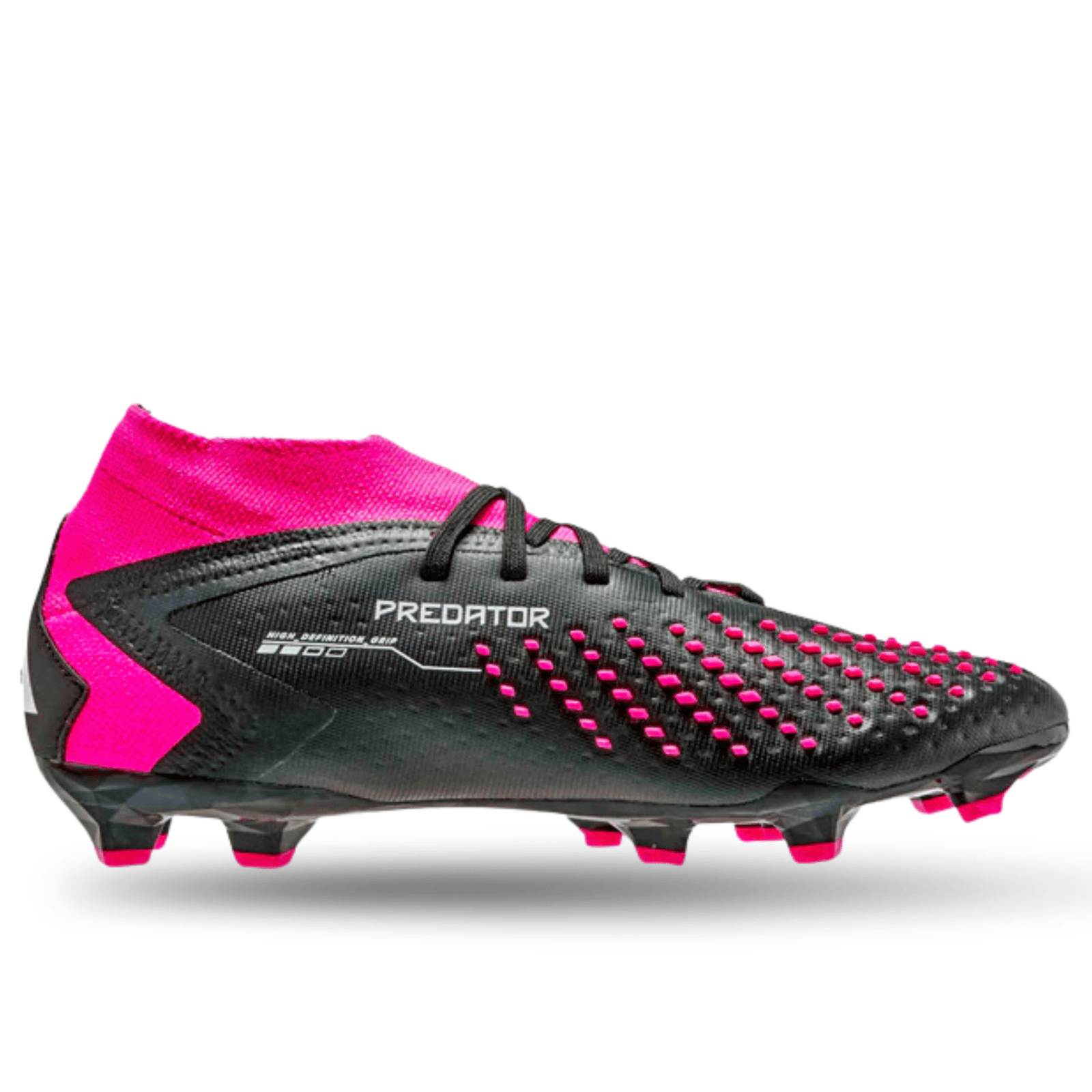 adidas Predator Accuracy.2 Firm Ground Soccer Cleats (Core Black/Shock Pink) | SoccerWearhouse