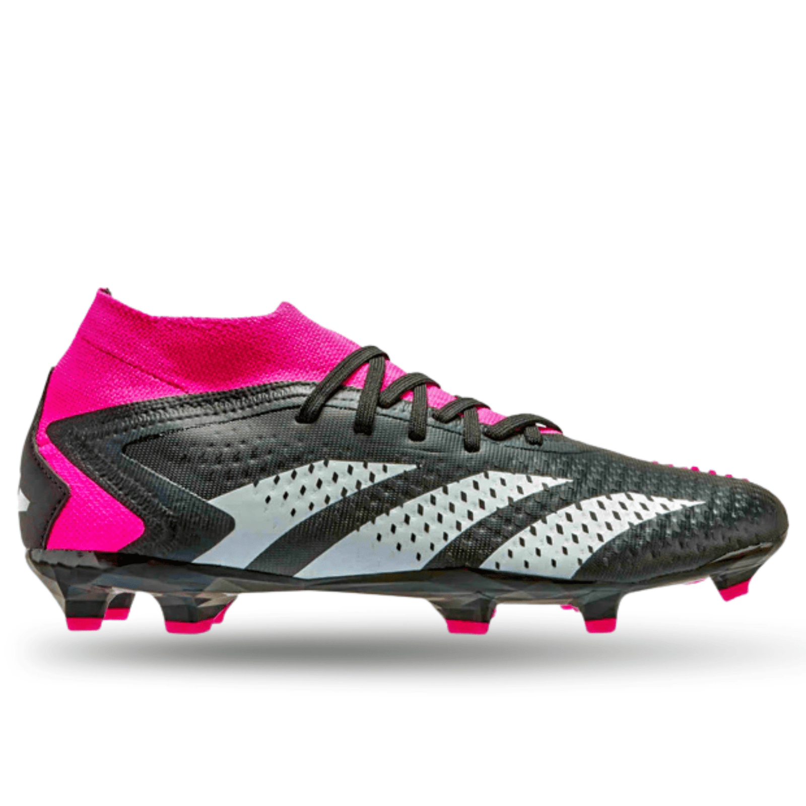 adidas Predator Accuracy.2 Firm Ground Soccer Cleats (Core Black/Shock Pink) | SoccerWearhouse