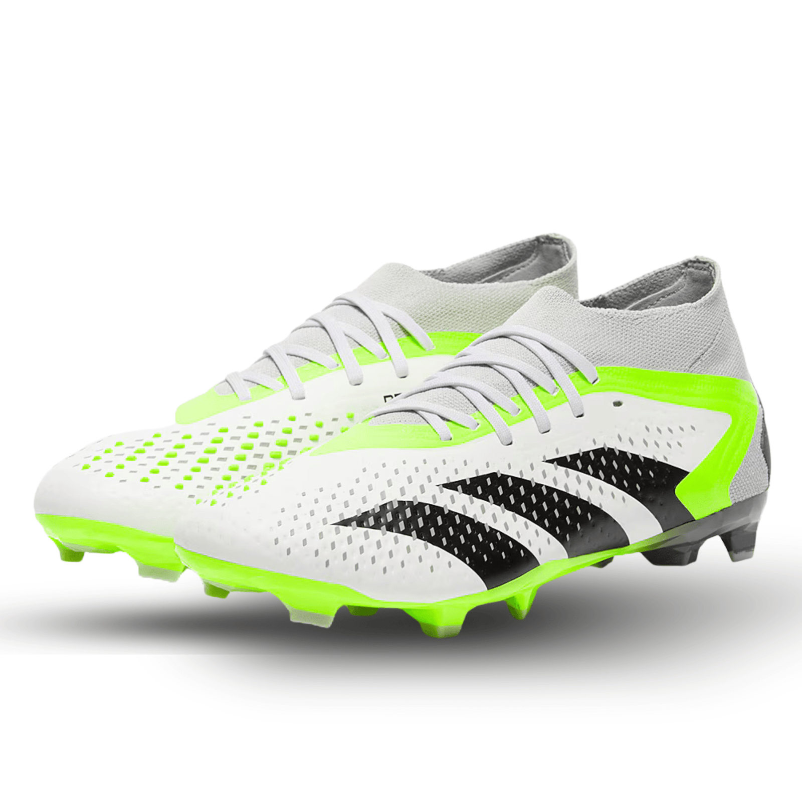 adidas Predator Accuracy.2 Firm Ground Soccer Cleats (White/Core Black/Lucid Lemon) | SoccerWearhouse