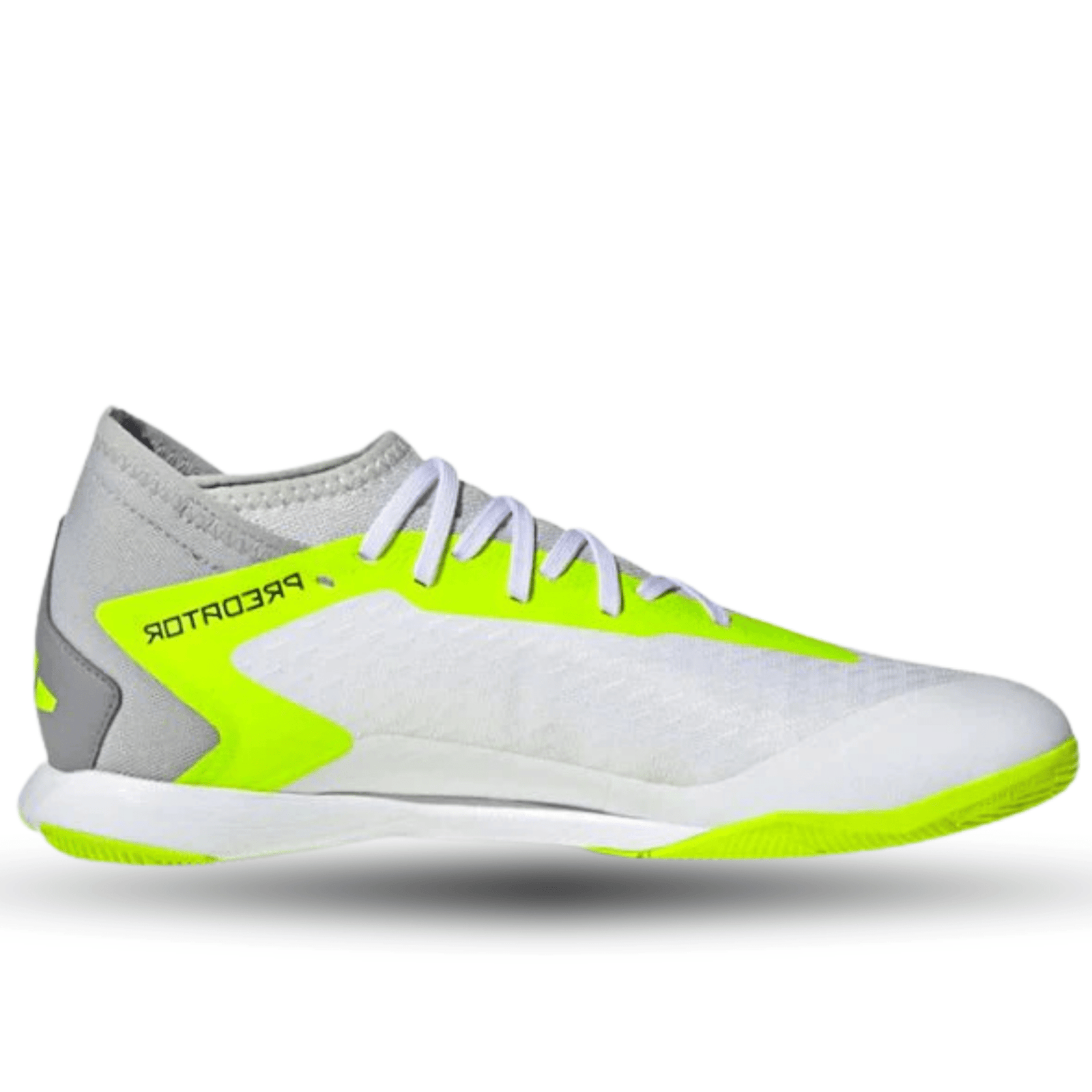 adidas Predator Accuracy.3 Indoor Soccer Shoes (White/Lucid Lemon) | SoccerWearhouse