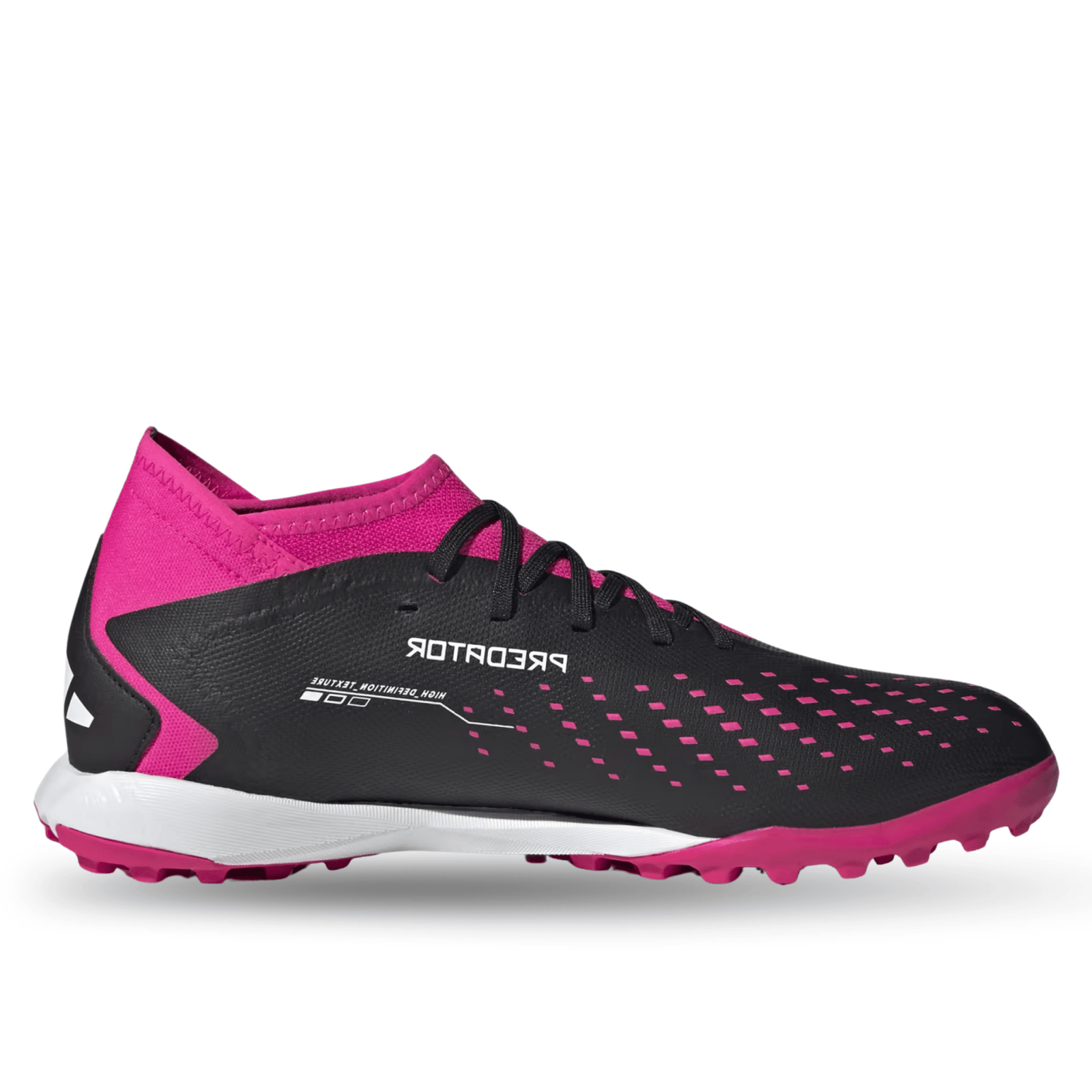 adidas Predator Accuracy.3 Turf Soccer Shoes (Core Black/Team Shock Pink) | SoccerWearhouse