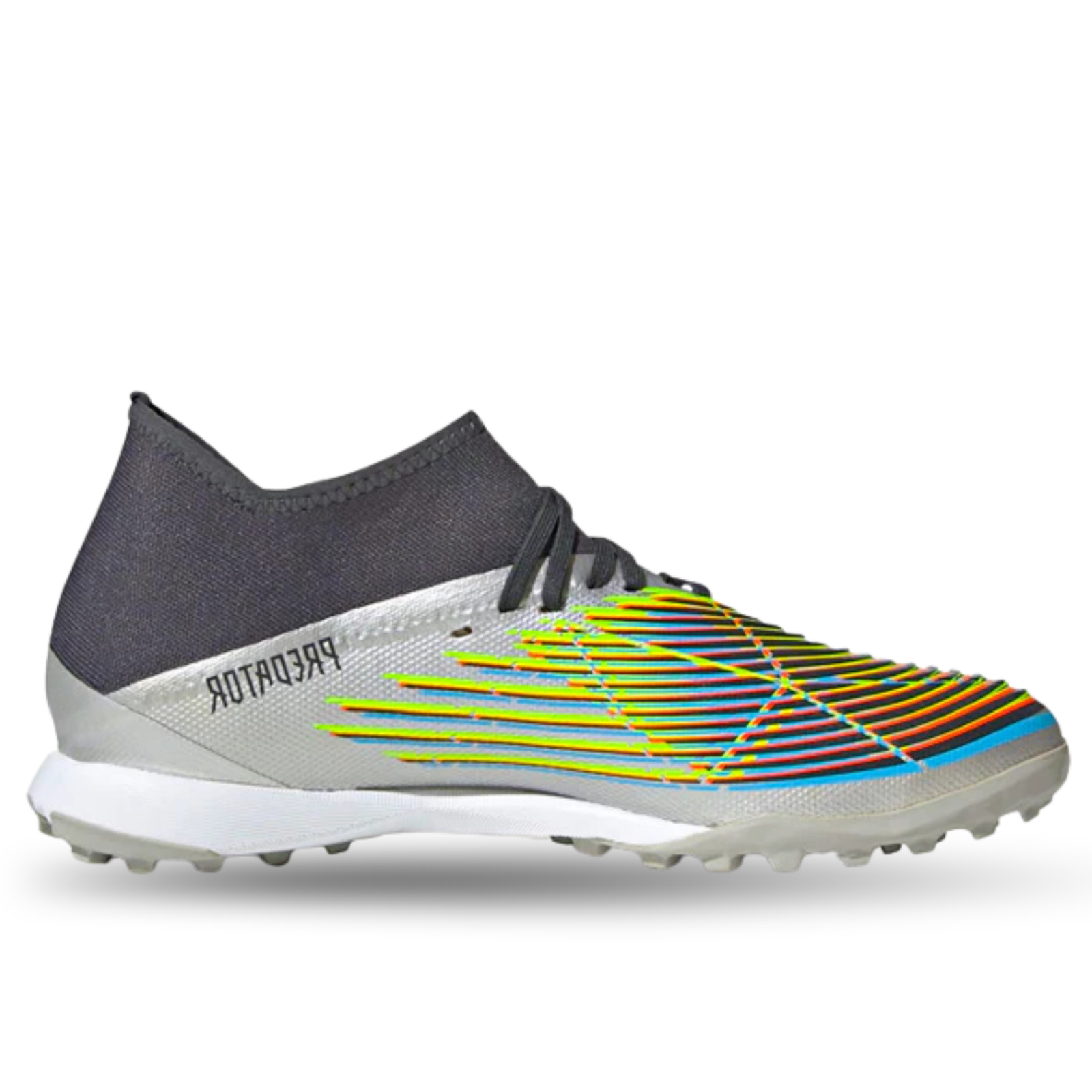 adidas Predator Edge.3 Turf Soccer Shoes (Metallic Silver/Black) | SoccerWearhouse