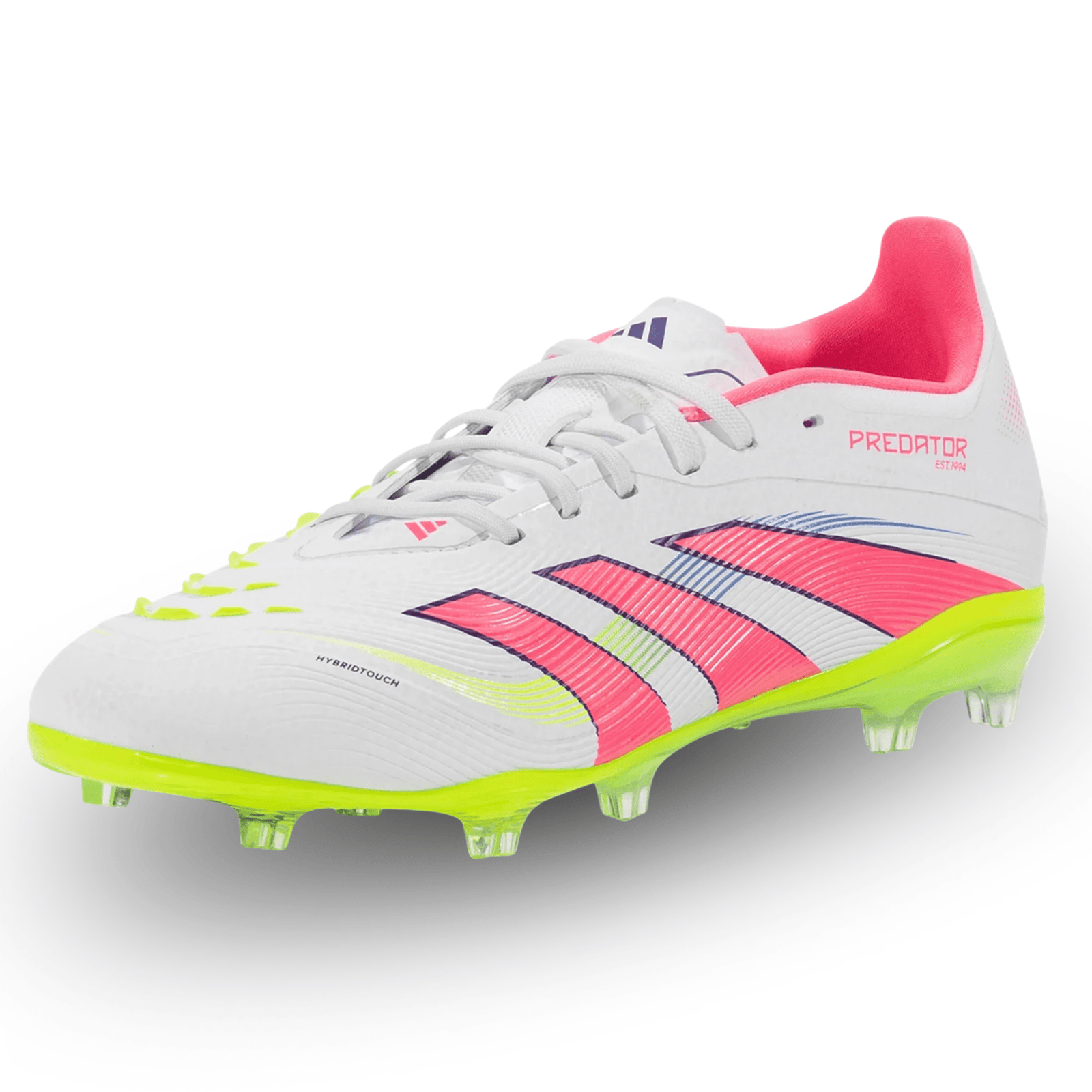 adidas Predator Elite FG J (White/Lucid Pink/Lucid Lemon) | SoccerWearhouse