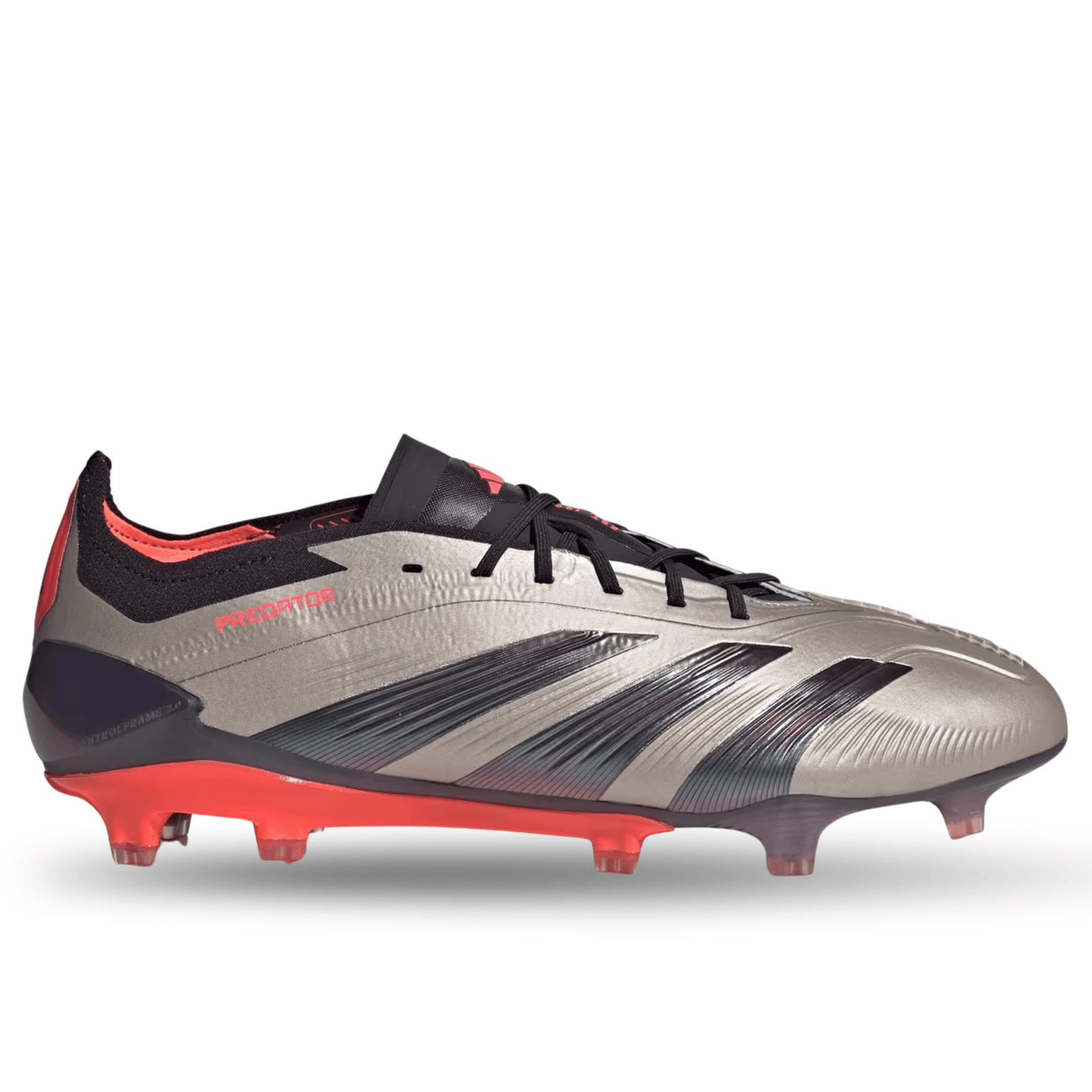 adidas Predator Elite FG Soccer Cleats (Platinum/Black/Carbon) | SoccerWearhouse