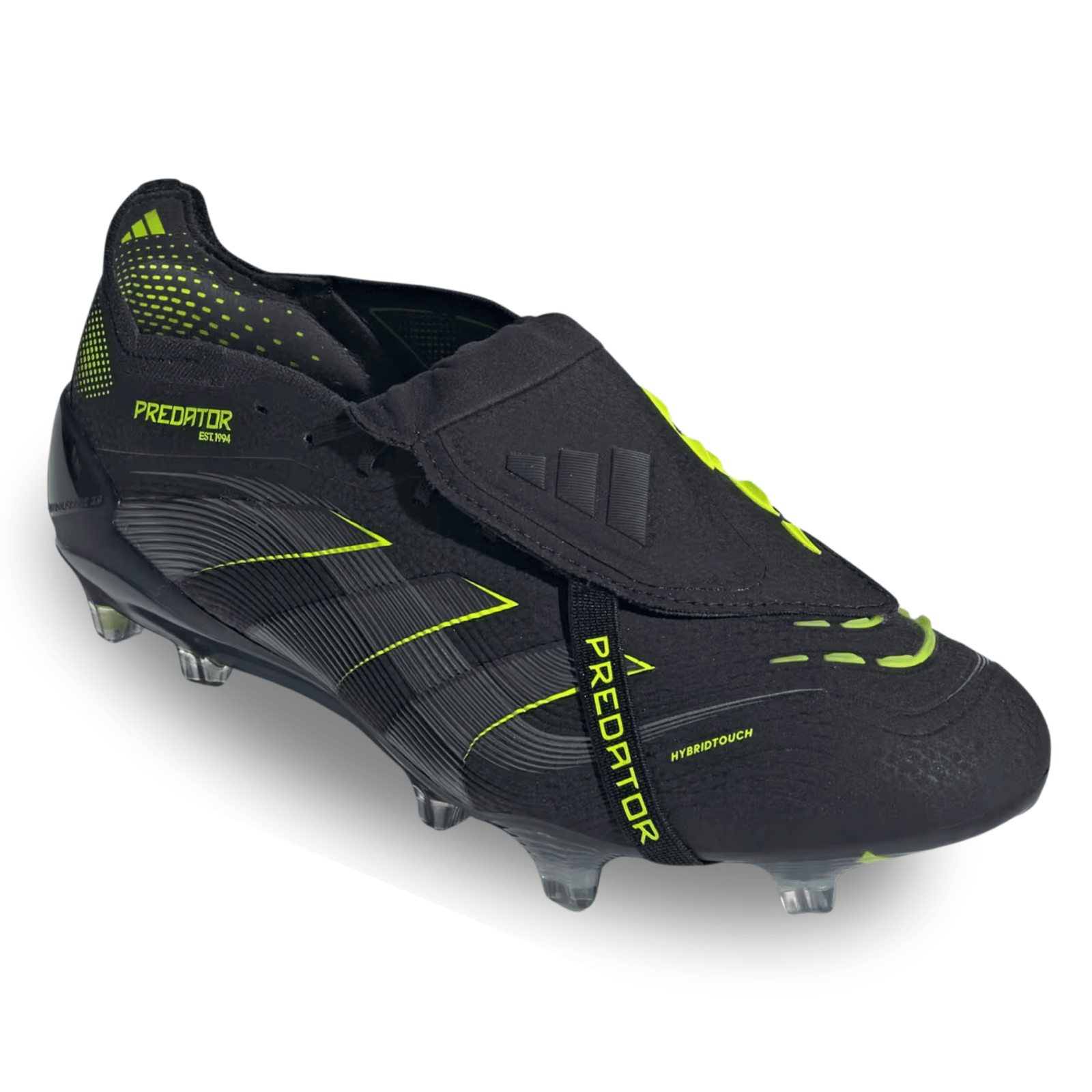 adidas Predator Elite Firm Ground Soccer Cleats (Black/Lucid Lemon) | SoccerWearhouse
