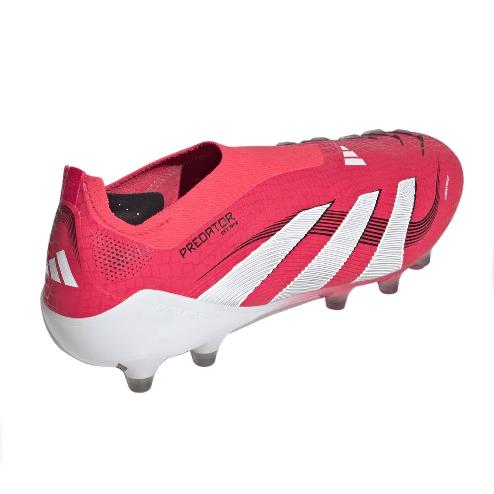 adidas Predator Elite Laceless AG Soccer Cleats (Lucid Red/White/Black) | SoccerWearhouse