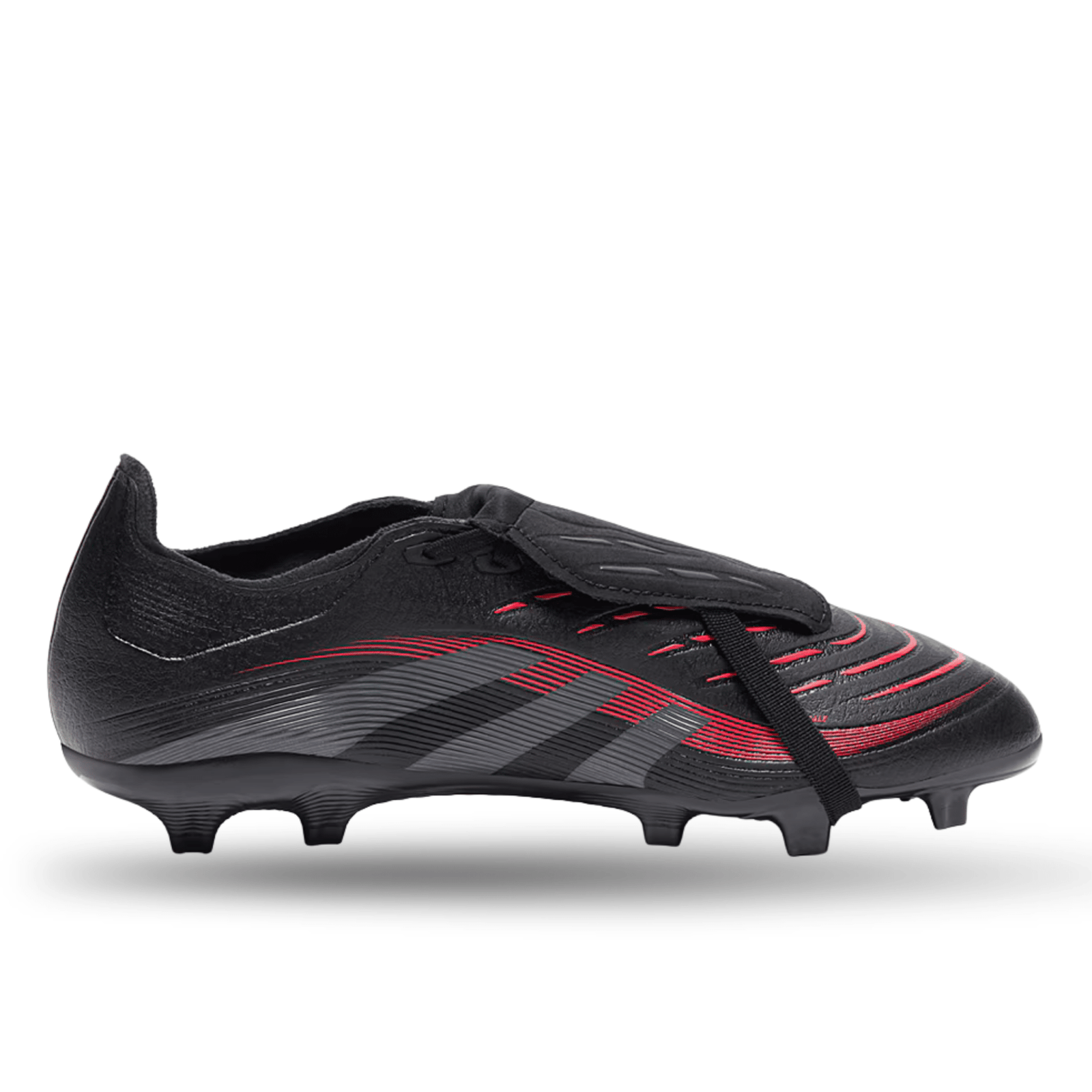 adidas Predator League FT FG/MG Soccer Cleats (Black/Grey/Red) | SoccerWearhouse