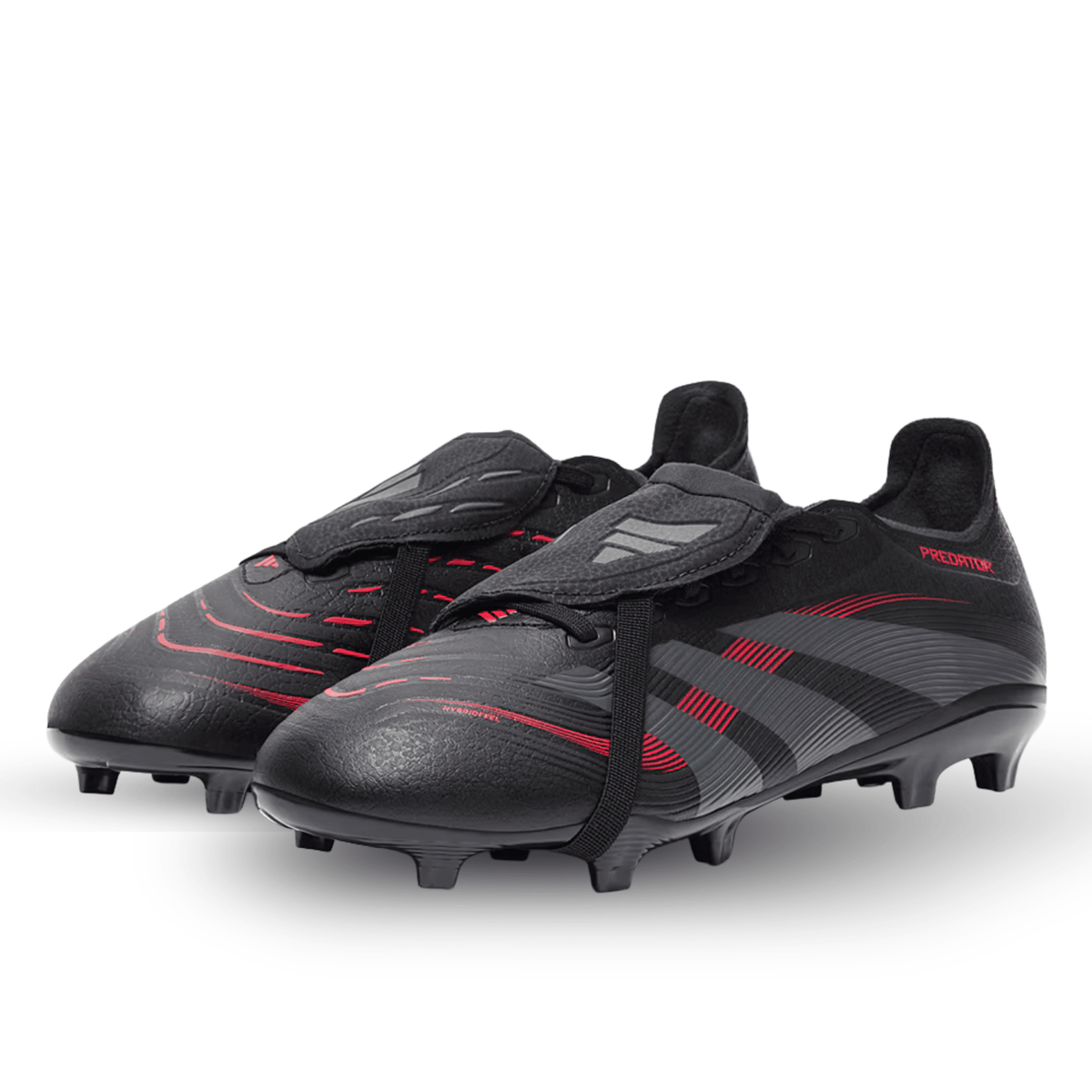 adidas Predator League FT FG/MG Soccer Cleats (Black/Grey/Red) | SoccerWearhouse