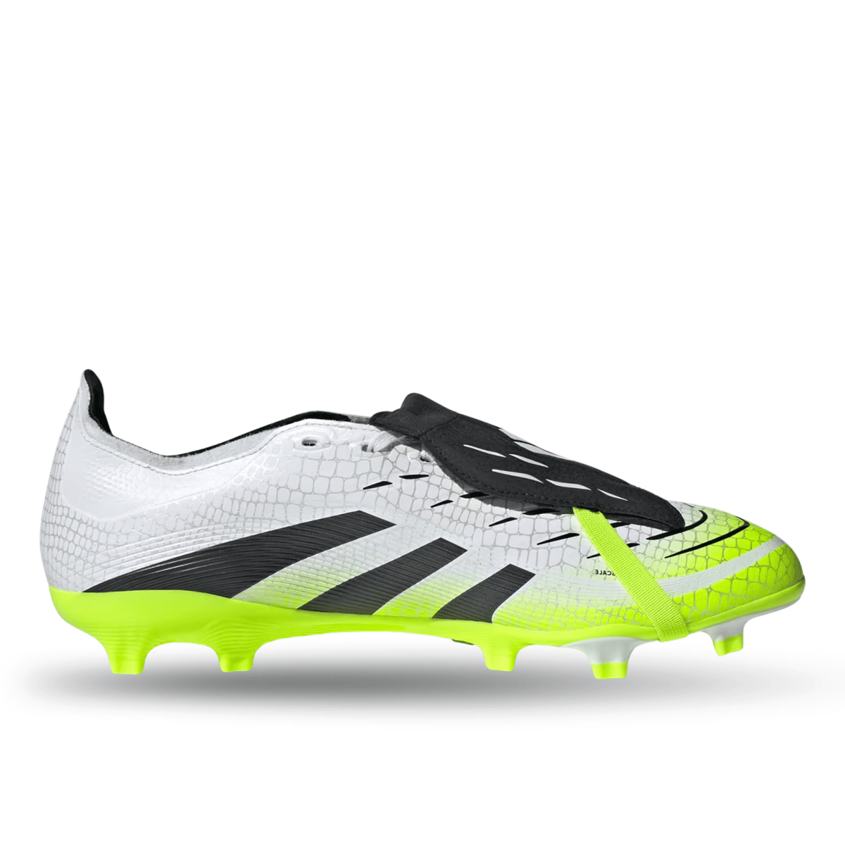 adidas Predator League FT FG/MG Soccer Cleats (White/Lucid Lemon) | SoccerWearhouse