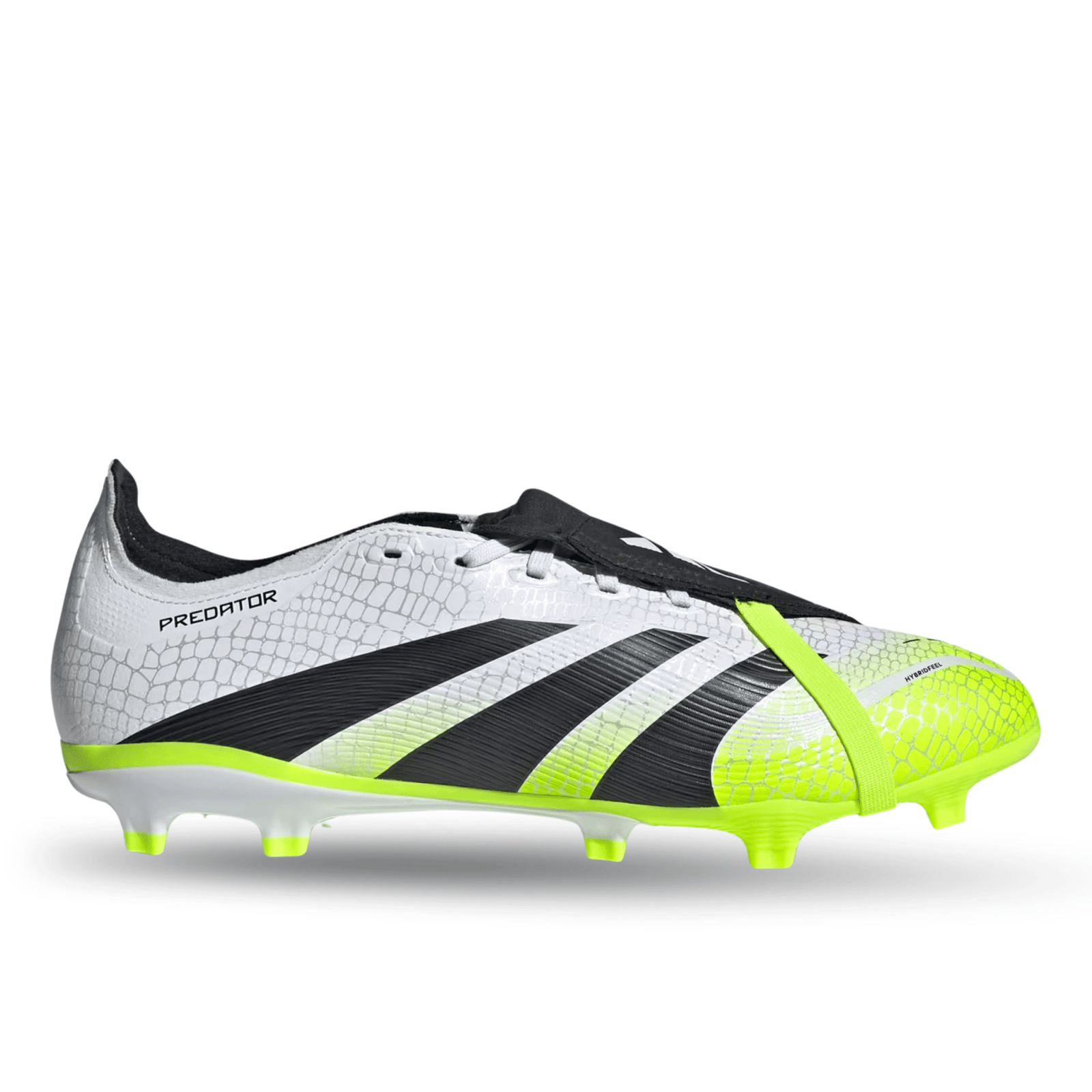 adidas Predator League FT FG/MG Soccer Cleats (White/Lucid Lemon) | SoccerWearhouse