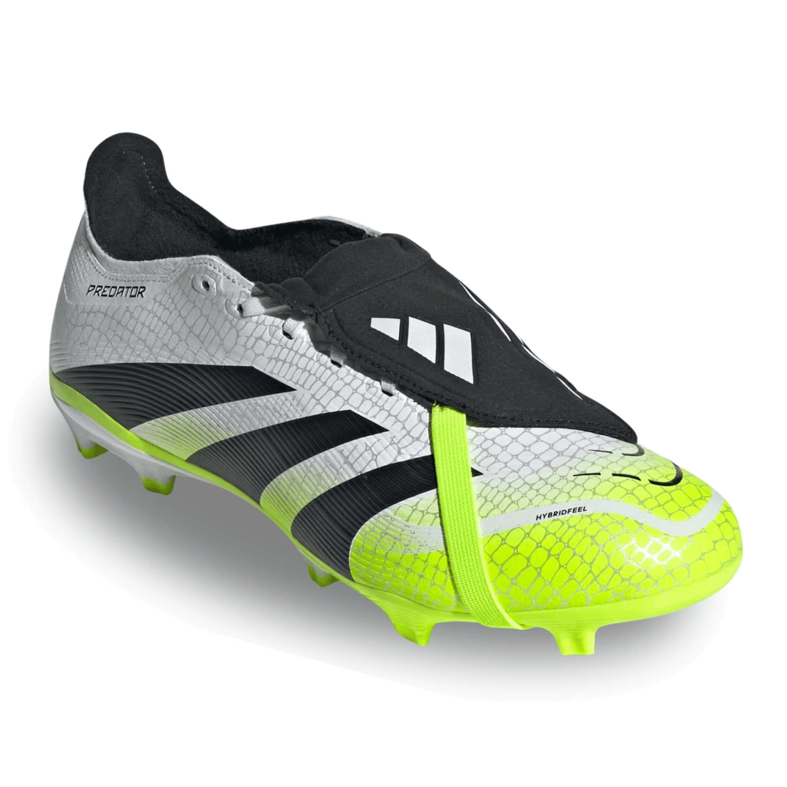 adidas Predator League FT FG/MG Soccer Cleats (White/Lucid Lemon) | SoccerWearhouse