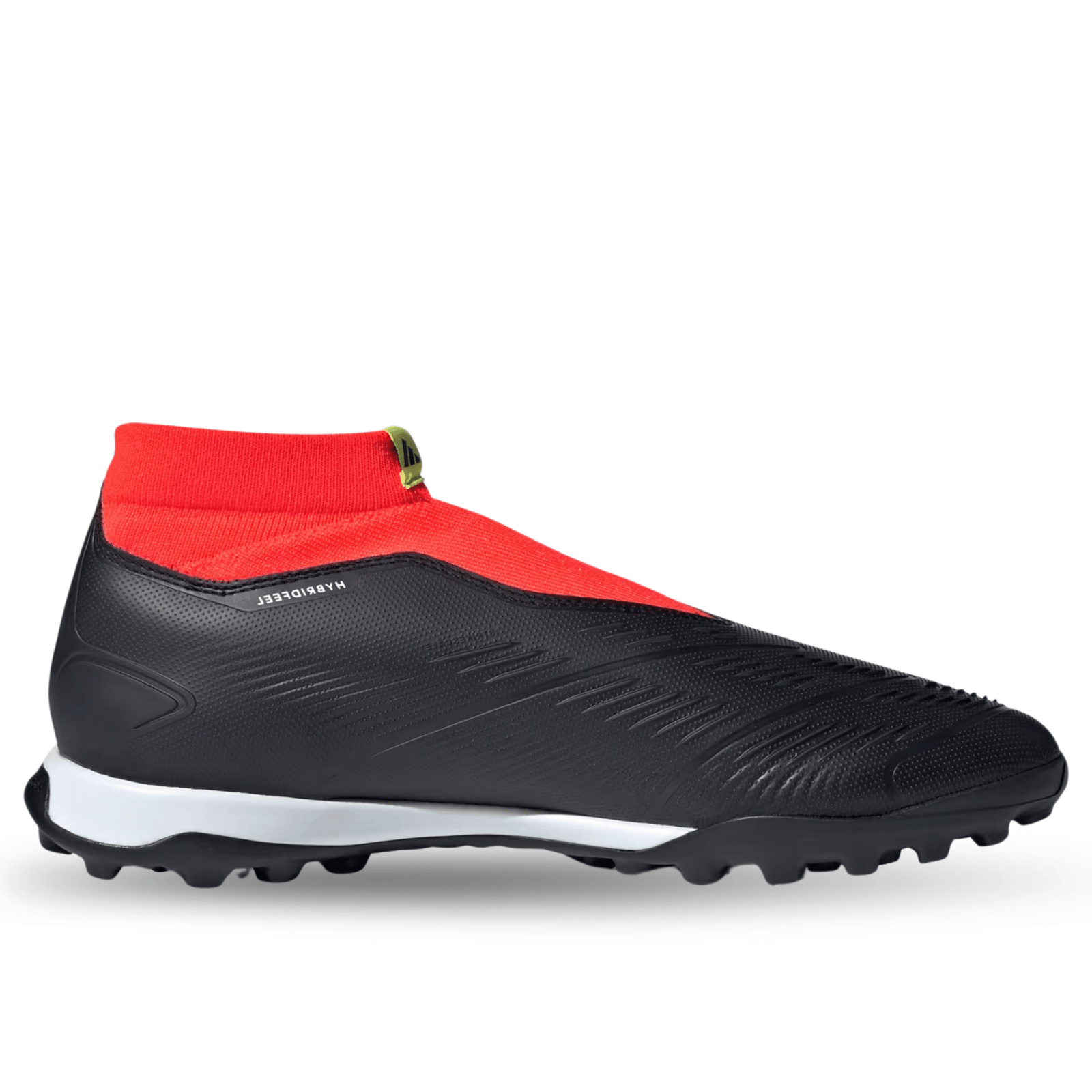 adidas Predator League Laceless TF Turf Soccer Shoes (Core Black/White/Solar Red) | SoccerWearhouse