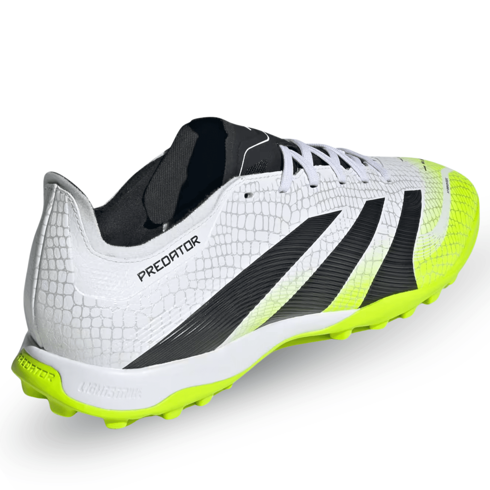 adidas Predator League Turf Soccer Shoes (White/Black/Lucid Lemon) | SoccerWearhouse
