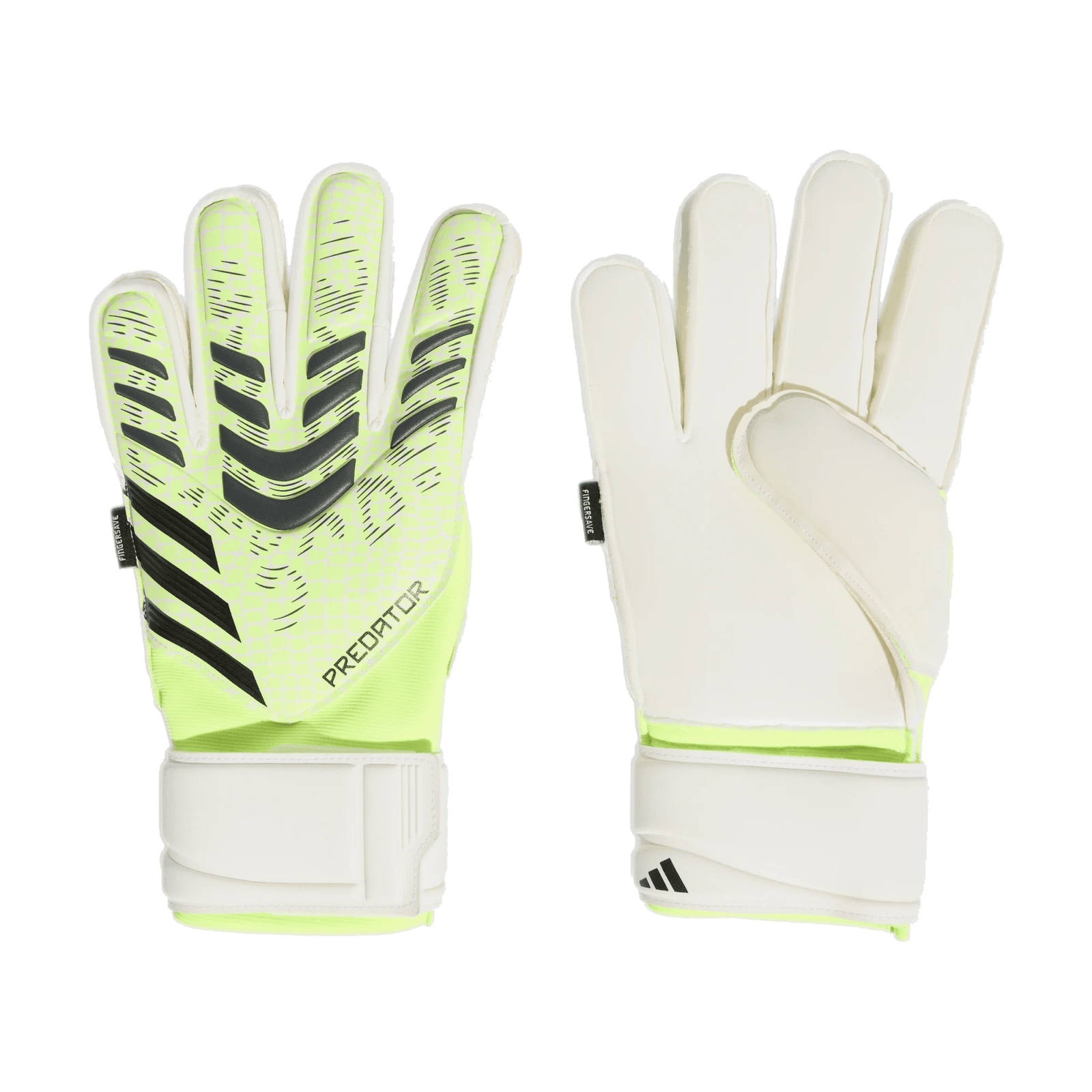 adidas Predator Match Finger Save Goalkeeper Glove (Lucid Lemon/White) | SoccerWearhouse