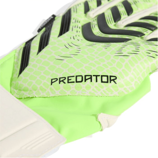 adidas Predator Match Fingersave Junior Goalkeeper Gloves (Lucid Lemon/White/Black) | SoccerWearhouse