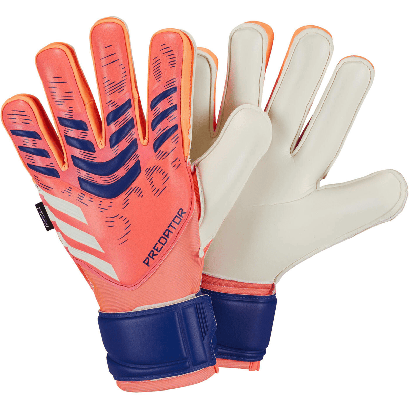 adidas Predator Match FS Goalkeeper Glove (Orange/Blue) | SoccerWearhouse